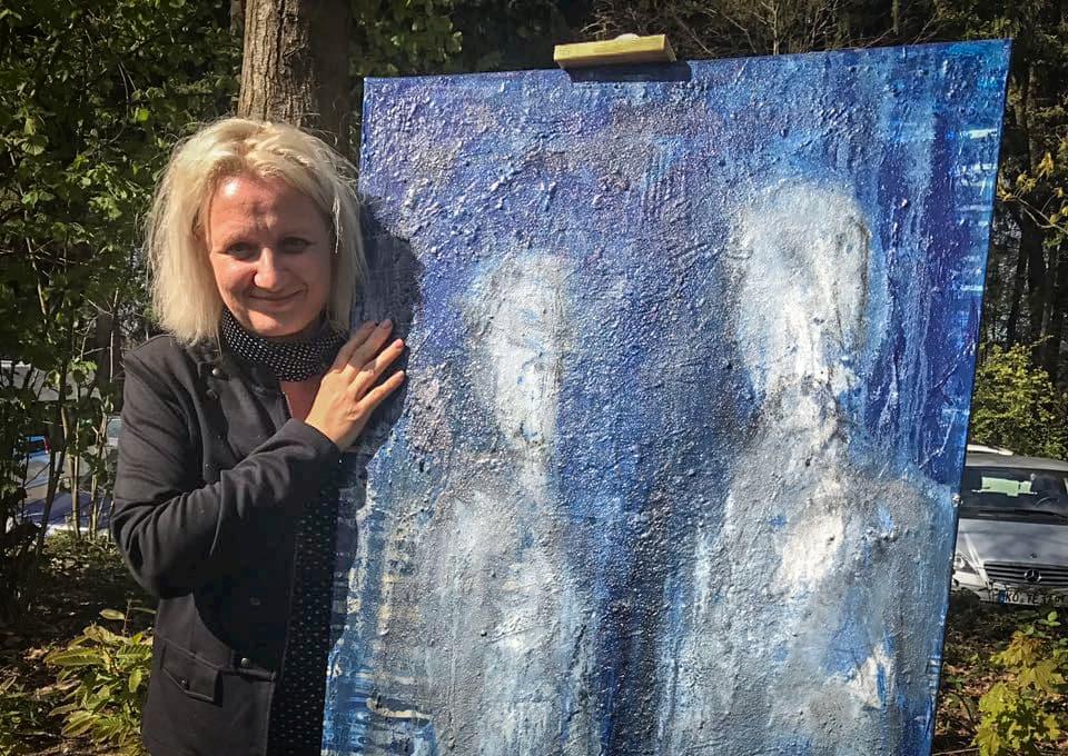 Eva Retzmann mit seinem Bild